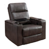 Power Recliner Chair PU Leather with USB and Cup Holders for Living Room
