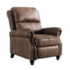 Pushback Recliner Armchair with Rivet for Living Room