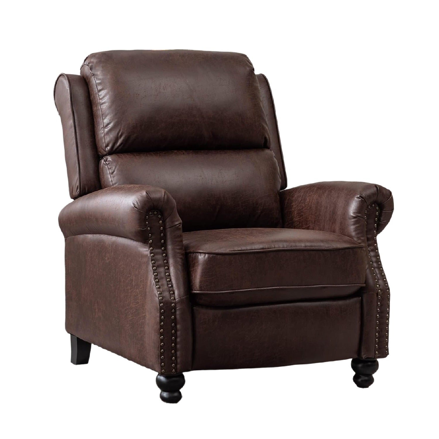 Pushback Recliner Armchair with Rivet for Living Room