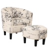 Modern Accent Chair with Ottoman for Living Room