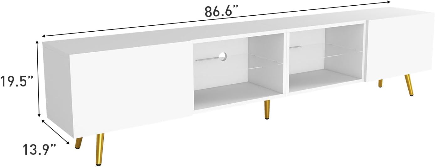 Modern LED TV Stand with Storage for Living Room