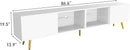 Modern LED TV Stand with Storage - White