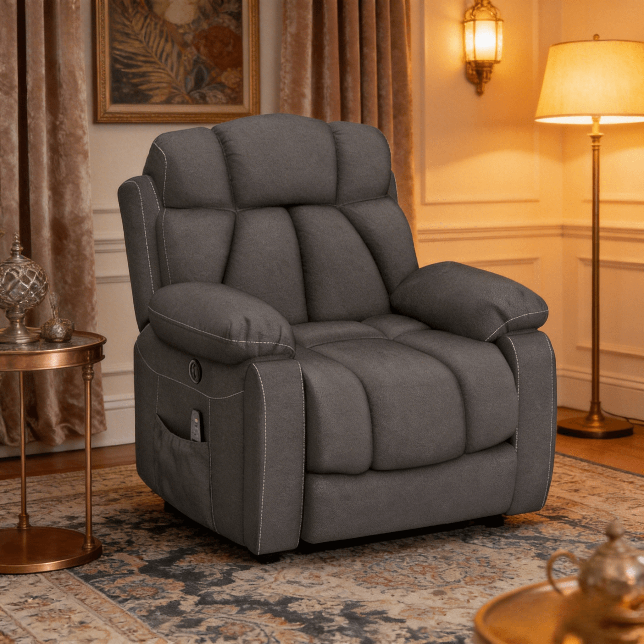 Power Lift Recliner Chair with Massage and Heat for Living Room