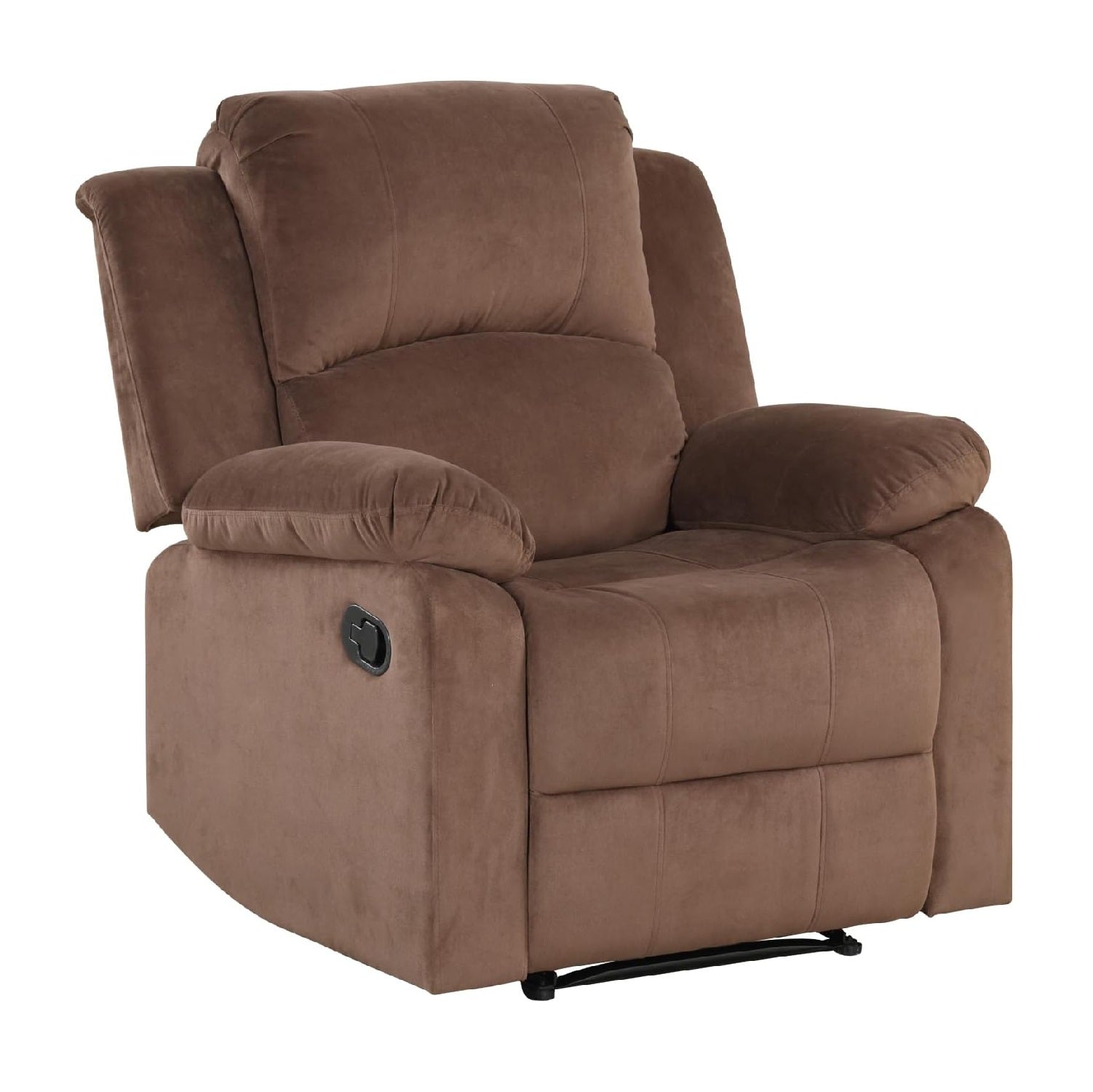 Velvet Manual Recliner Chair with Massage for Living Room
