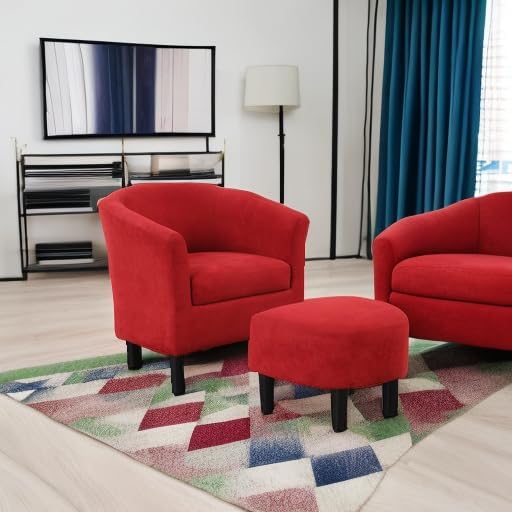 Modern Accent Chair with Ottoman for Living Room