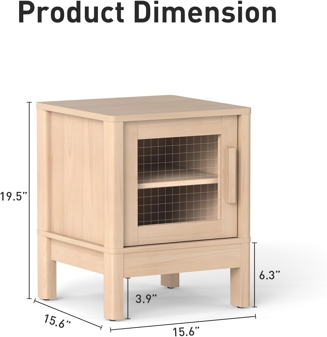 Modern Nightstand Set of 2 End Tables for Bedroom