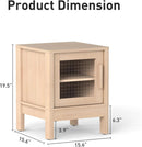 Modern Nightstand Set of 2 End Tables - Oak