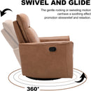 Swivel Rocker Manual Recliner Chair - Brown