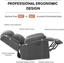 Manual Rocker Recliner Chair for Living Room - Grey