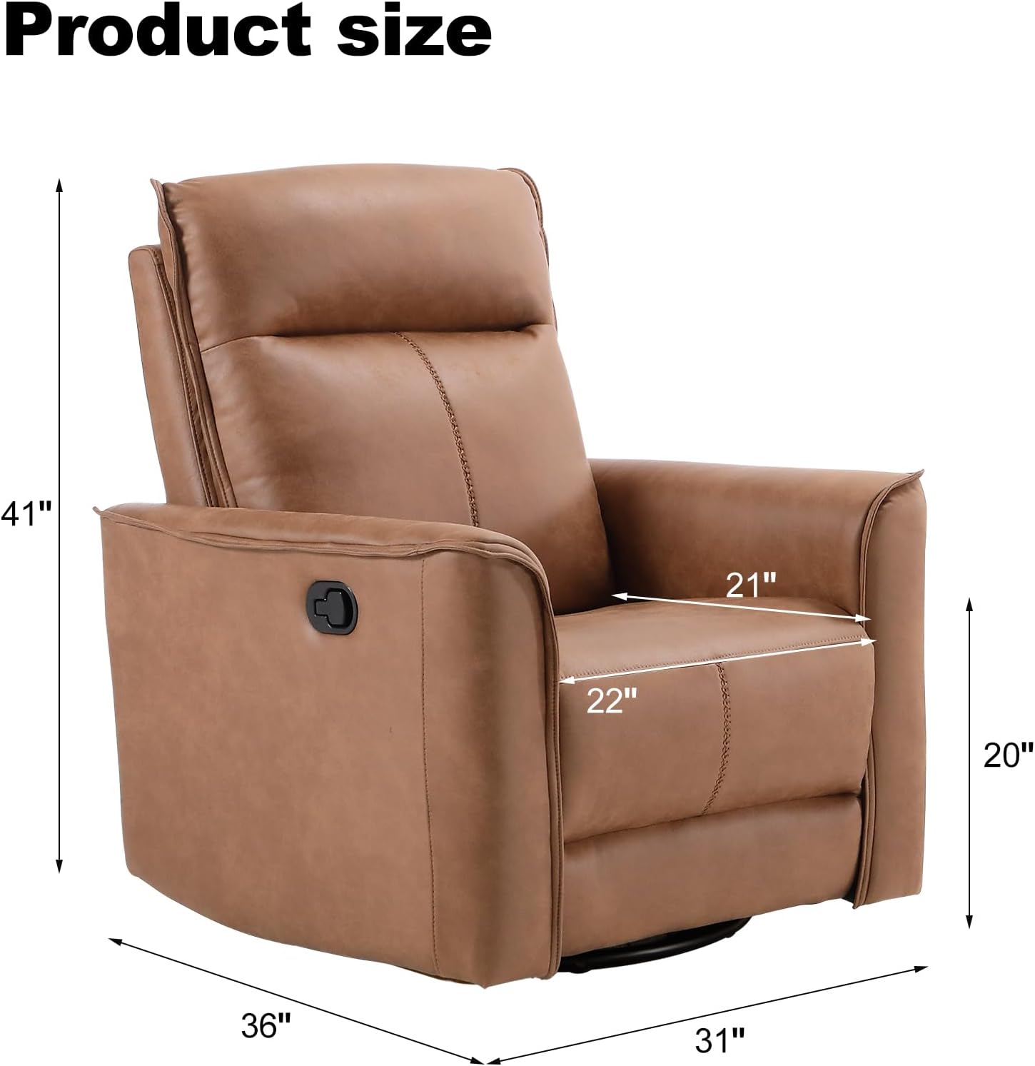 Swivel Rocker Manual Recliner Chair for Living Room