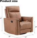 Swivel Rocker Manual Recliner Chair - Brown
