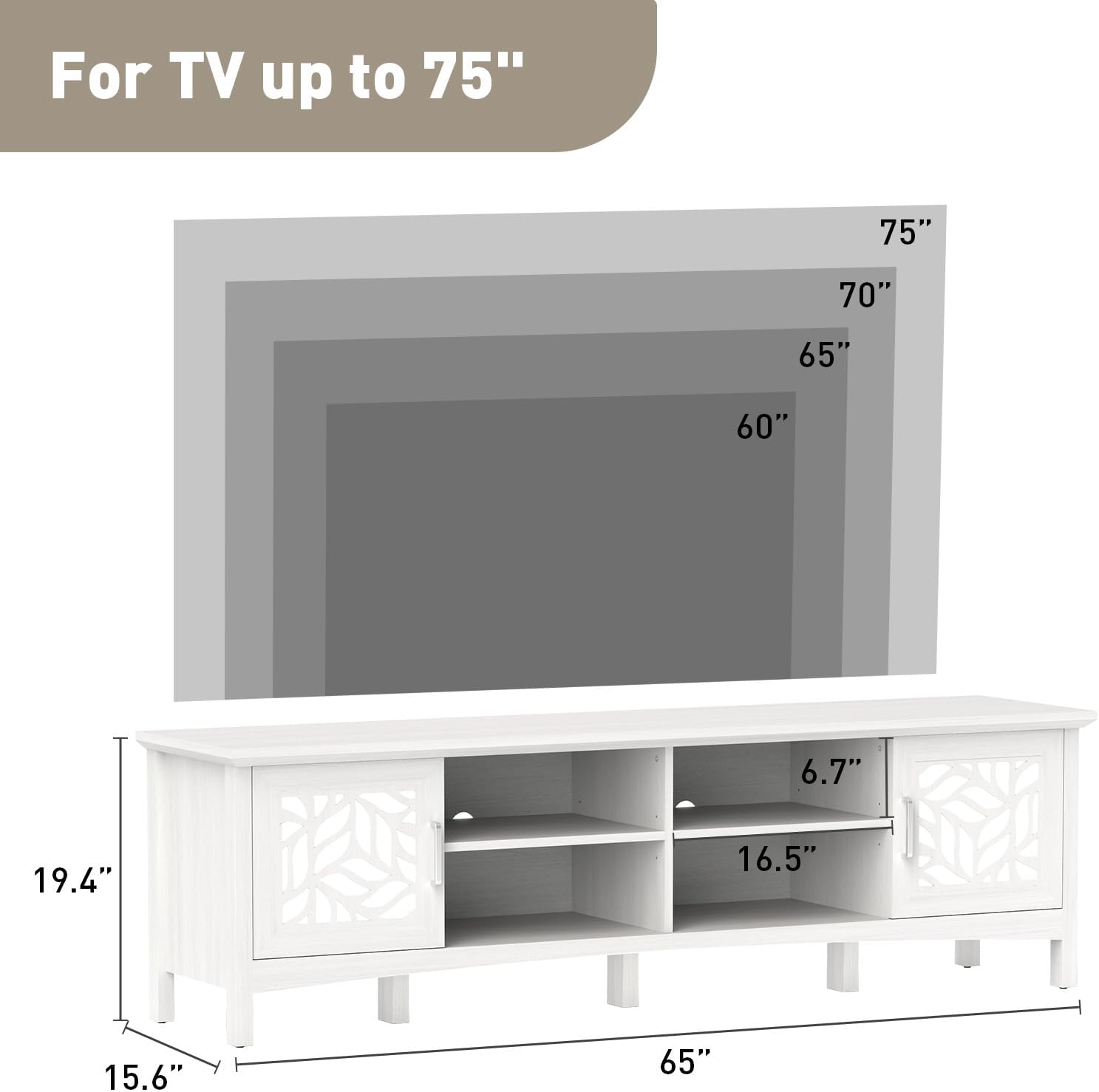 Modern TV Stand with Storage for Living Room