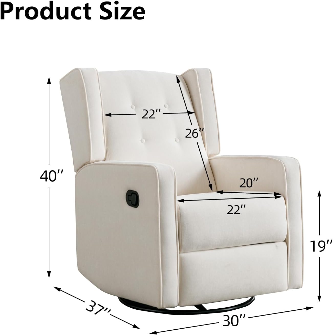 Manual Swivel Rocker Recliner Chair for Living Room