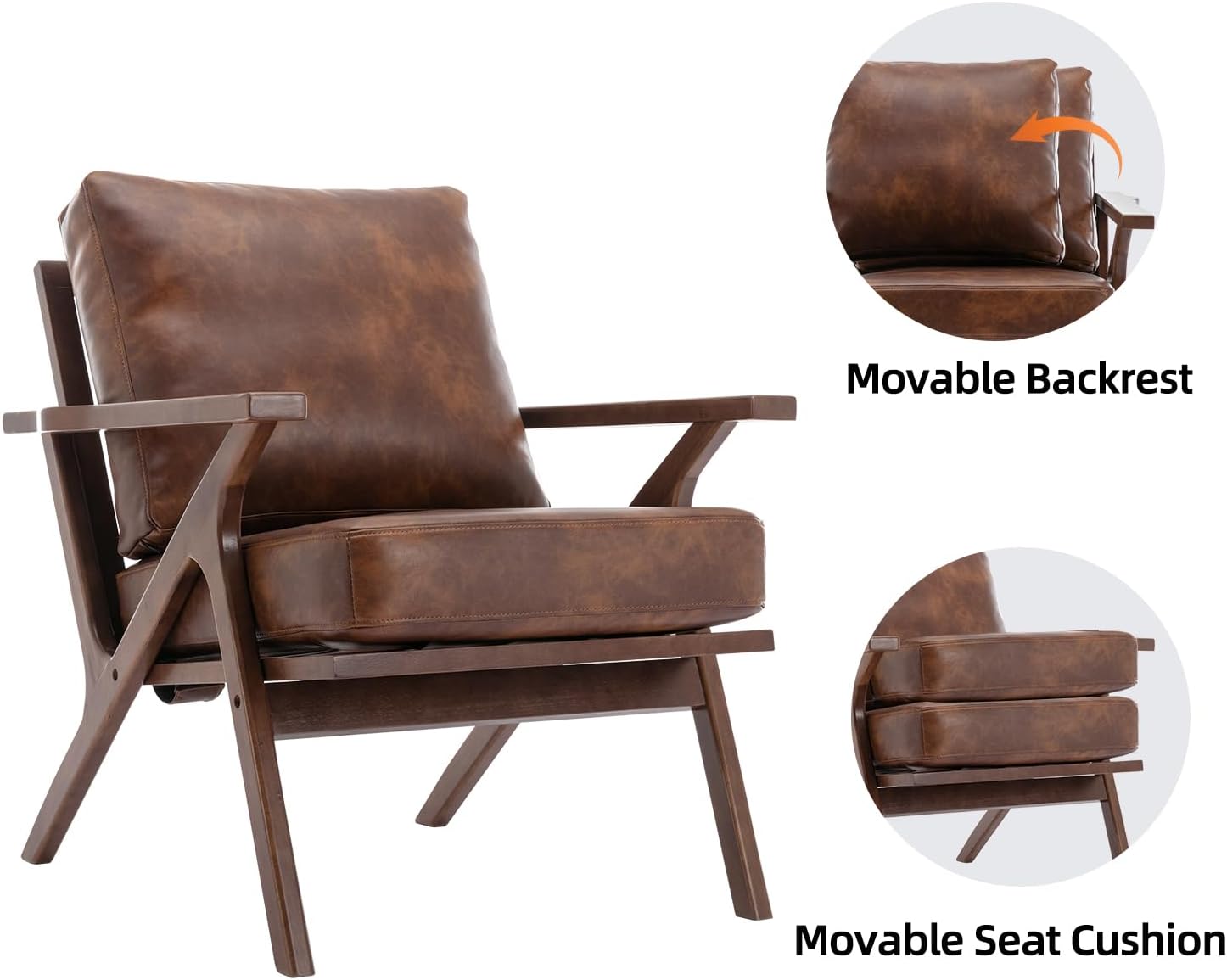 Foam Lounge Accent Chair Upholstered Chair for Living Room