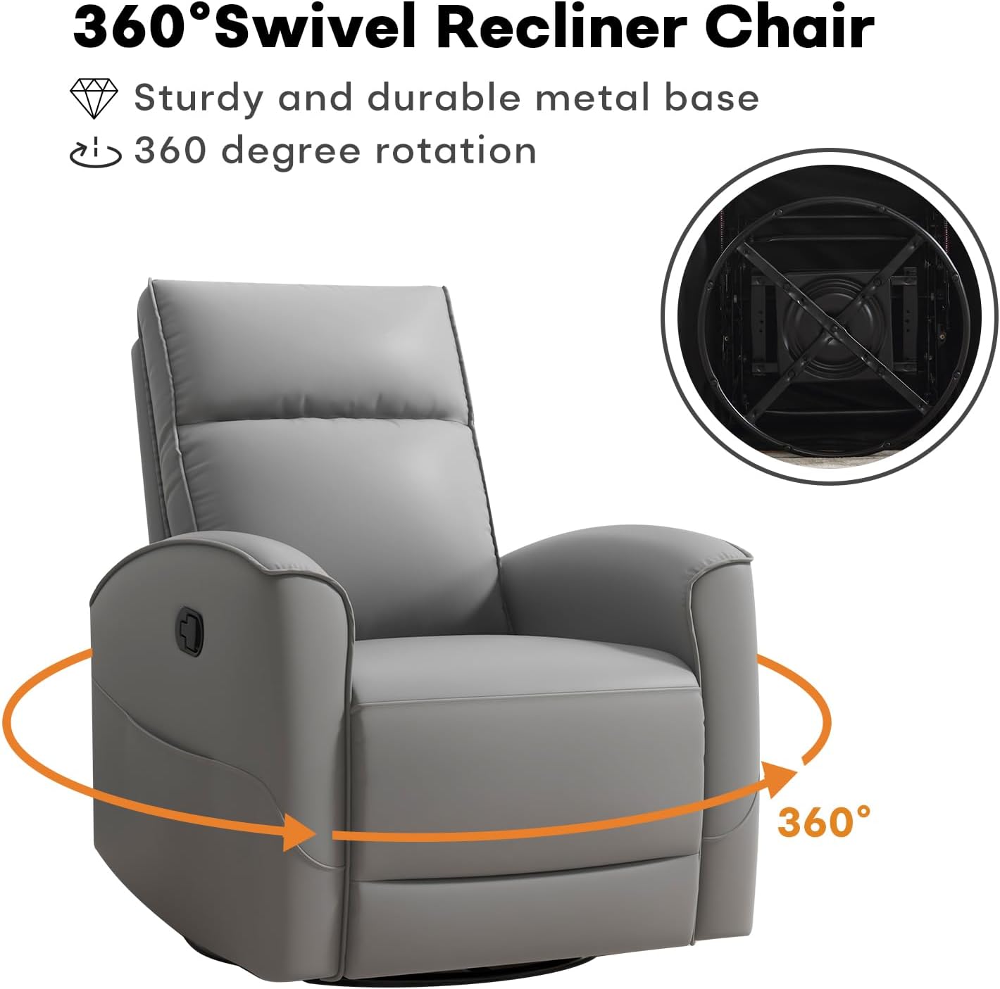 Swivel Glider Recliner Chair for Living Room