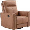 Swivel Rocker Manual Recliner Chair - Brown