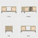 Modern Coffee Table with Storage - Natural Oak