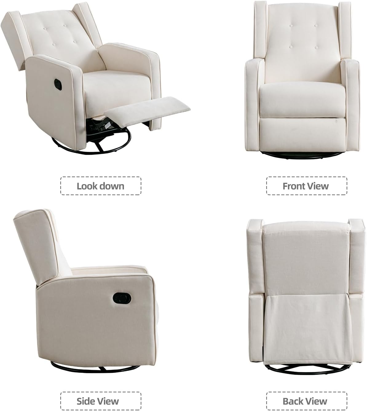 Manual Swivel Rocker Recliner Chair for Living Room