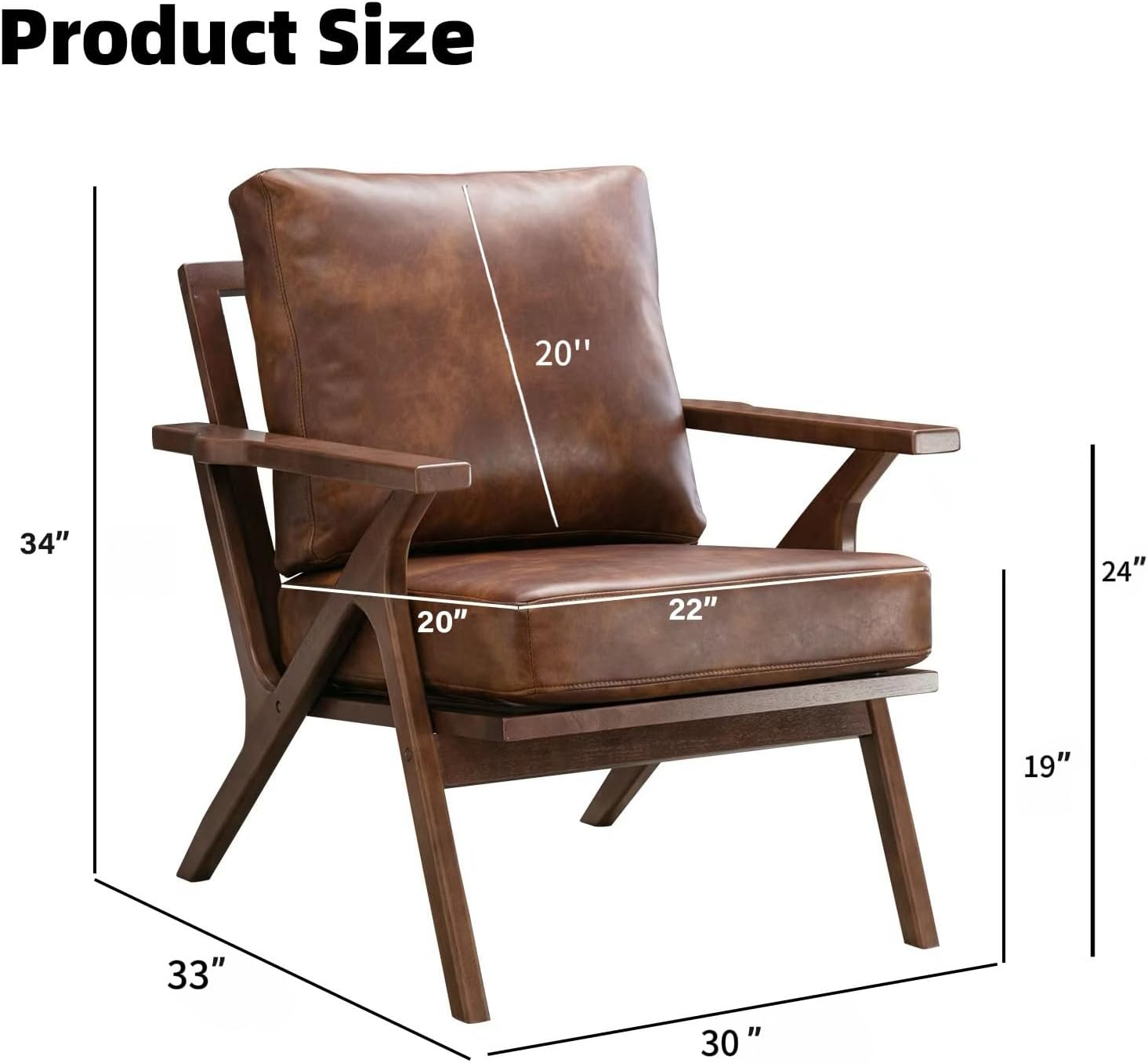 Foam Lounge Accent Chair Upholstered Chair for Living Room