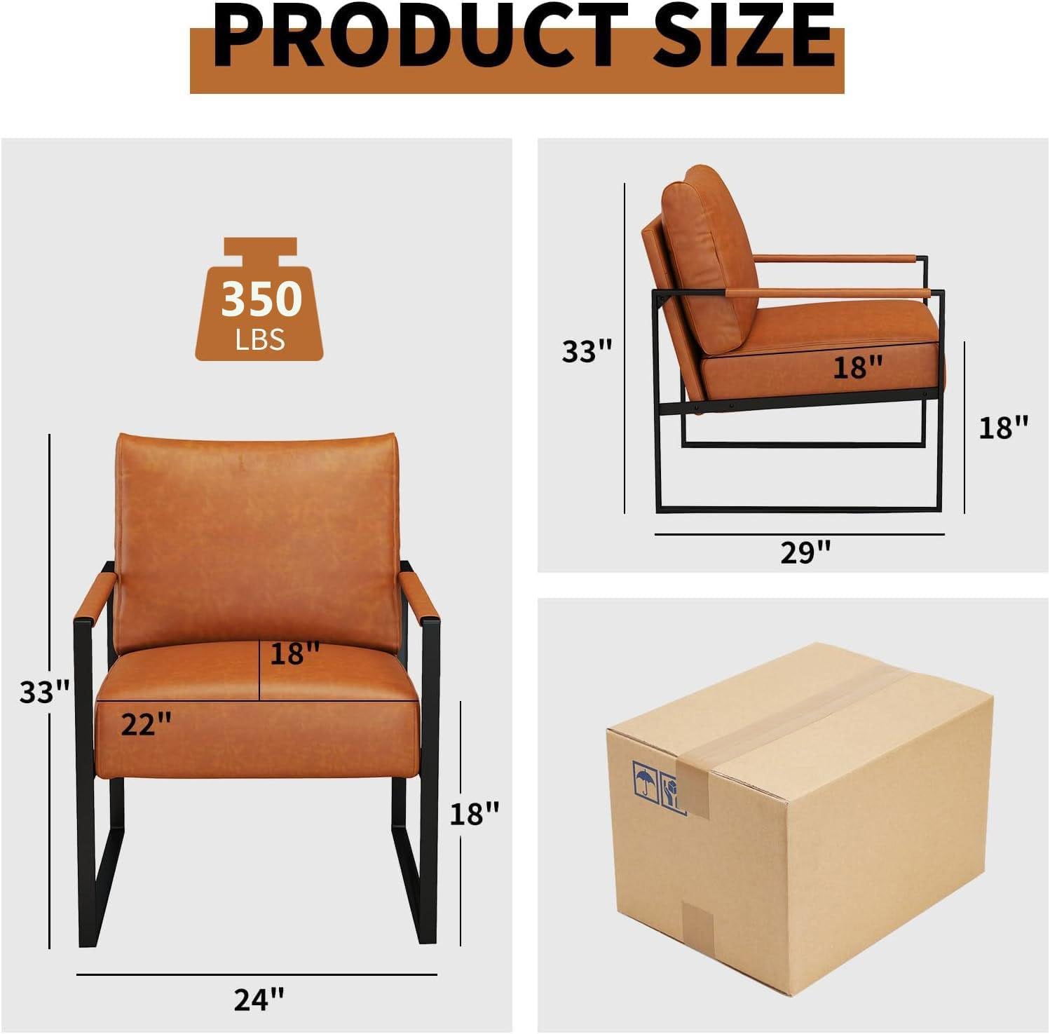 Fixed Accent Armchair Upholstered Chair for Living Room