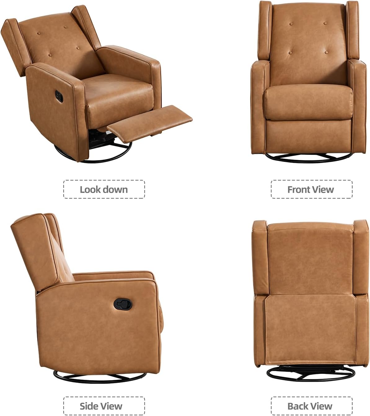 Manual Swivel Rocker Recliner Chair for Living Room