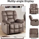 Manual Recliner Single Sofa Chair with Armrests - Brown