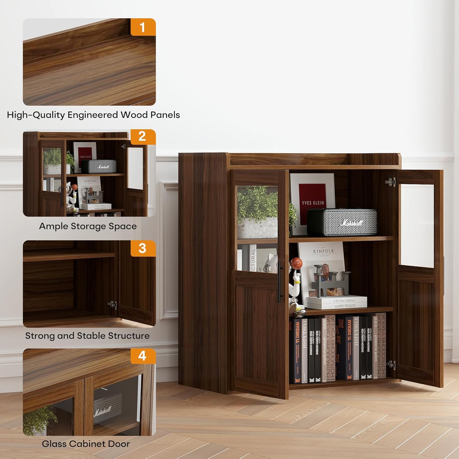 Modern Accent Storage Cabinet for Living Room