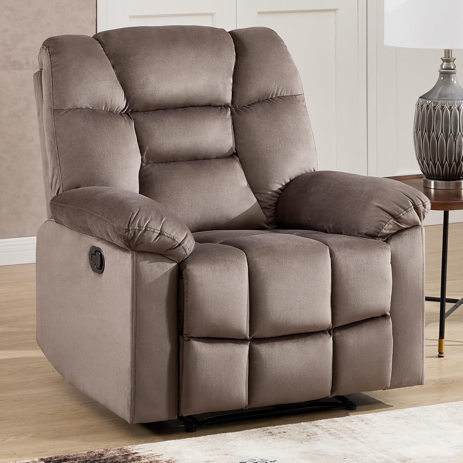 Manual Recliner Sofa Chair with Armrests for Living Room