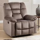 Manual Recliner Single Sofa Chair with Armrests - Brown