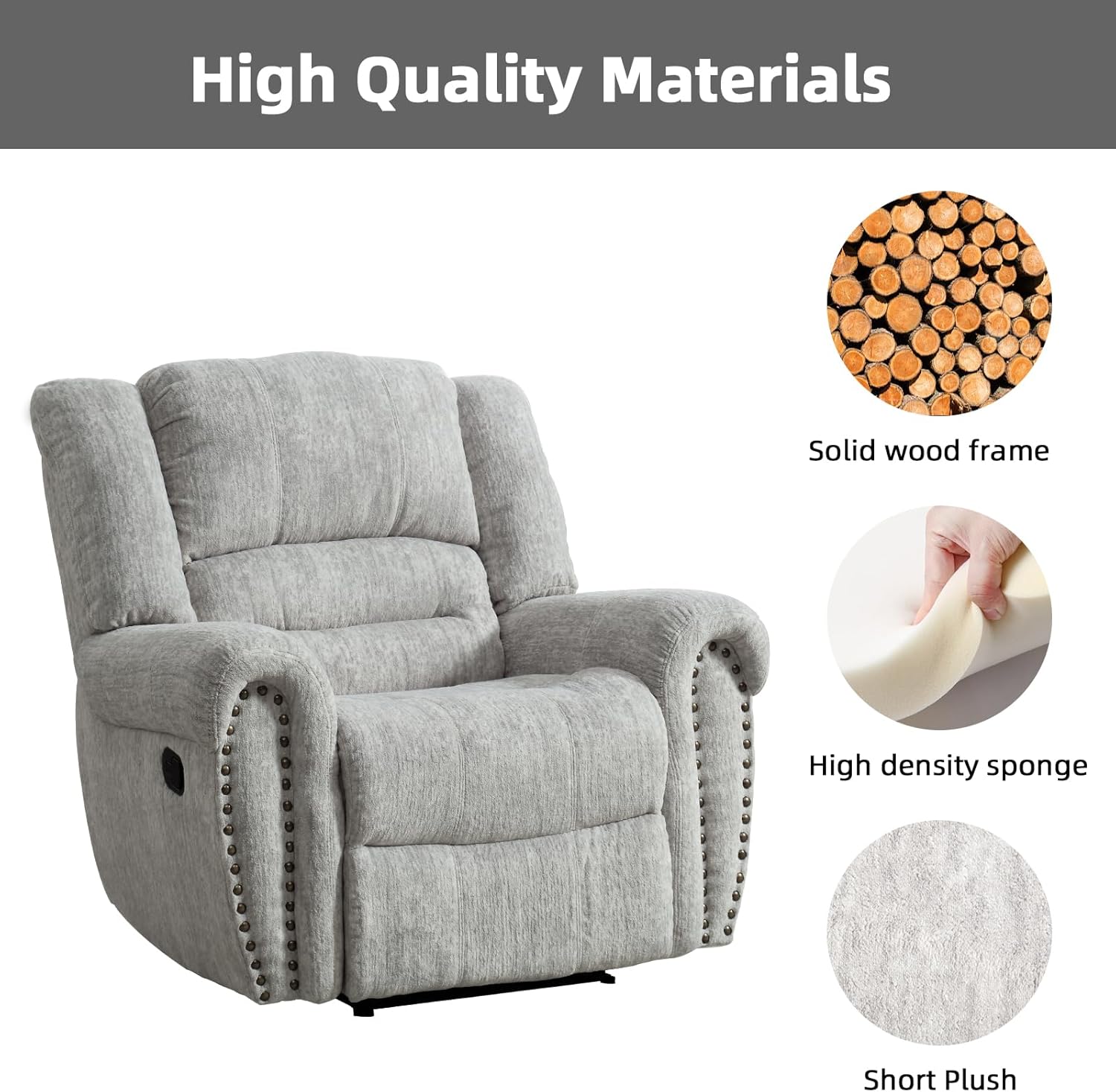 Classic Manual Recliner Chair for Living Room