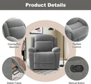 Manual Rocker Recliner Chair for Living Room - Grey