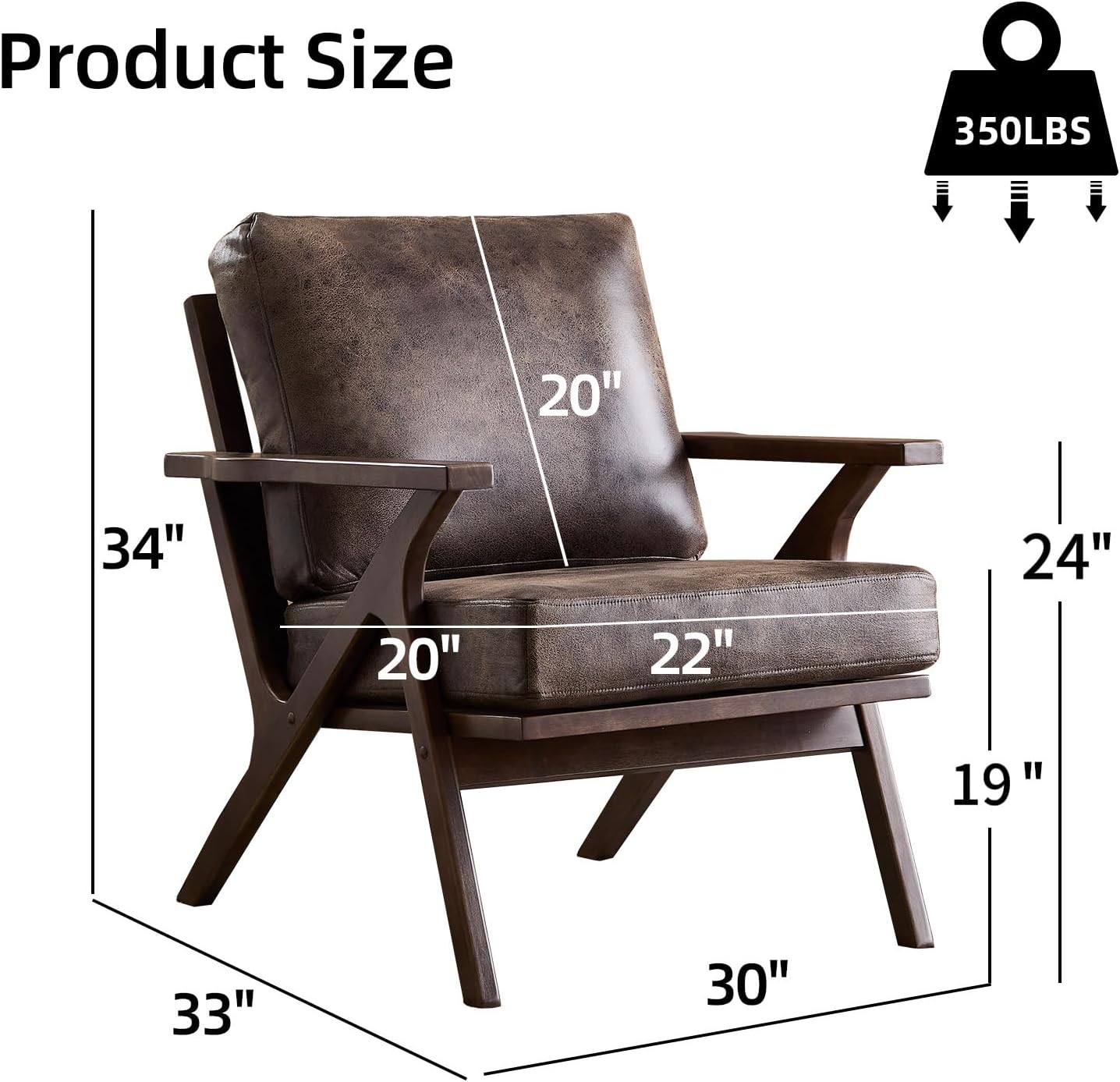 Foam Lounge Accent Chair Upholstered Chair for Living Room