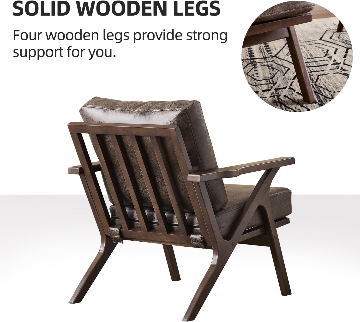 Foam Lounge Accent Chair Upholstered Chair for Living Room
