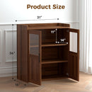 Modern Accent Storage Cabinet - Walnut