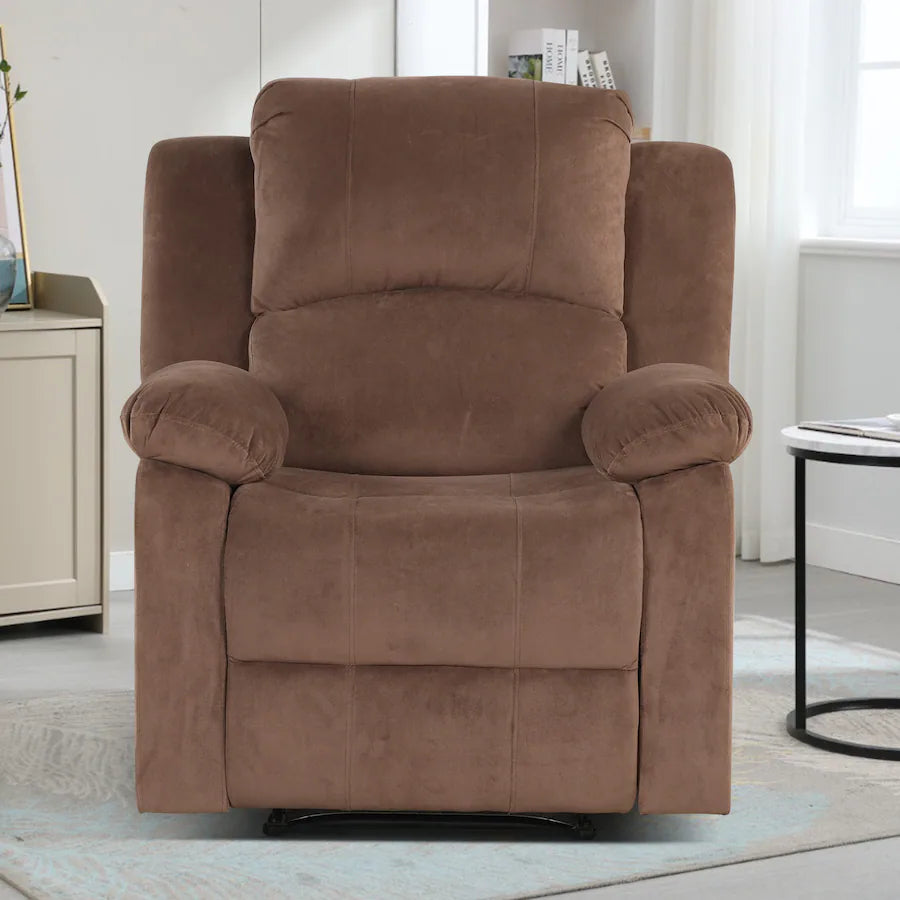 Velvet Manual Recliner Chair with Massage for Living Room
