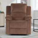 Velvet Massage Manual Recliner Chair - Brown