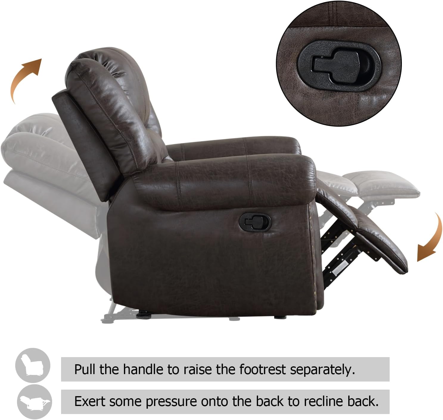 Classic Manual Recliner Chair for Living Room