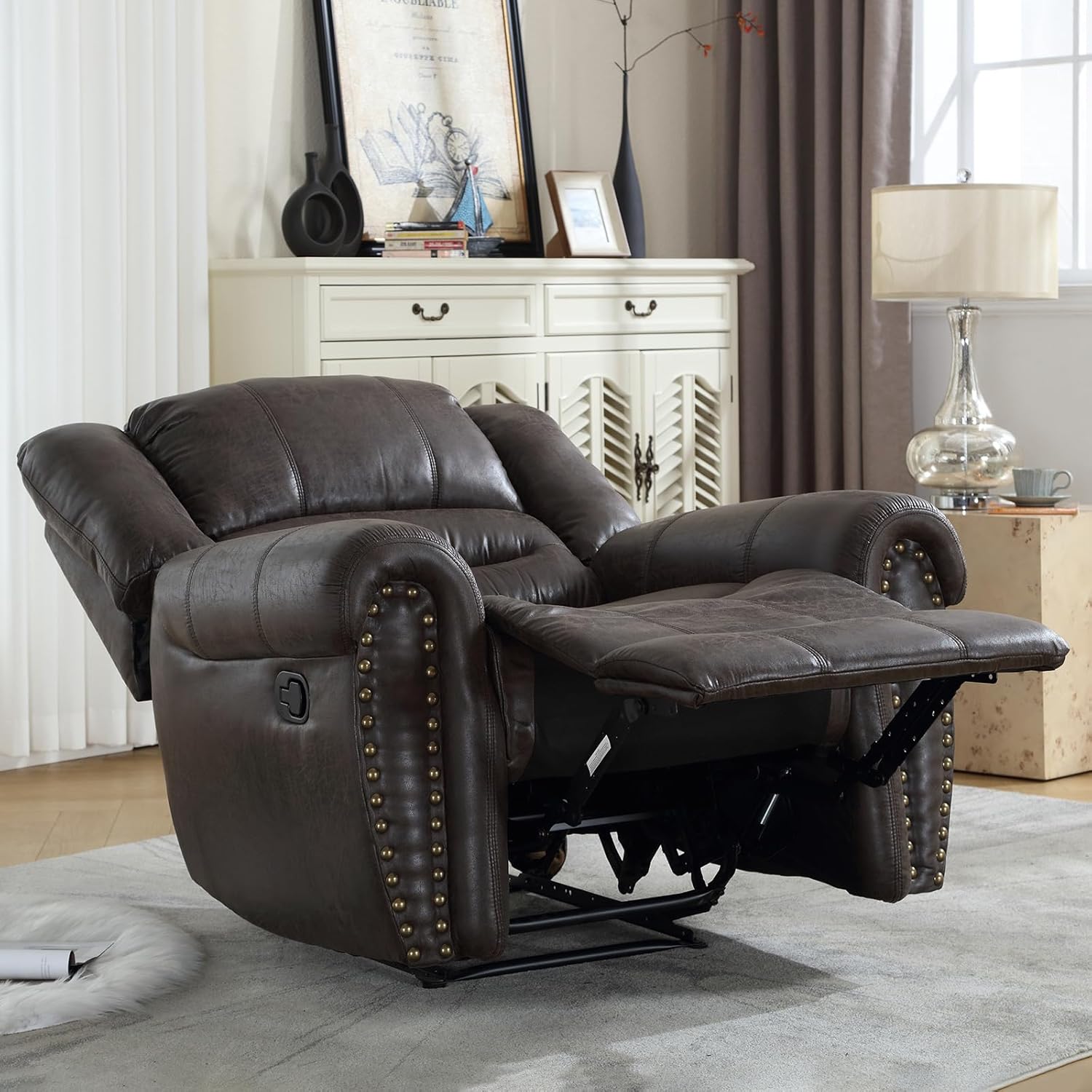 Classic Manual Recliner Chair for Living Room