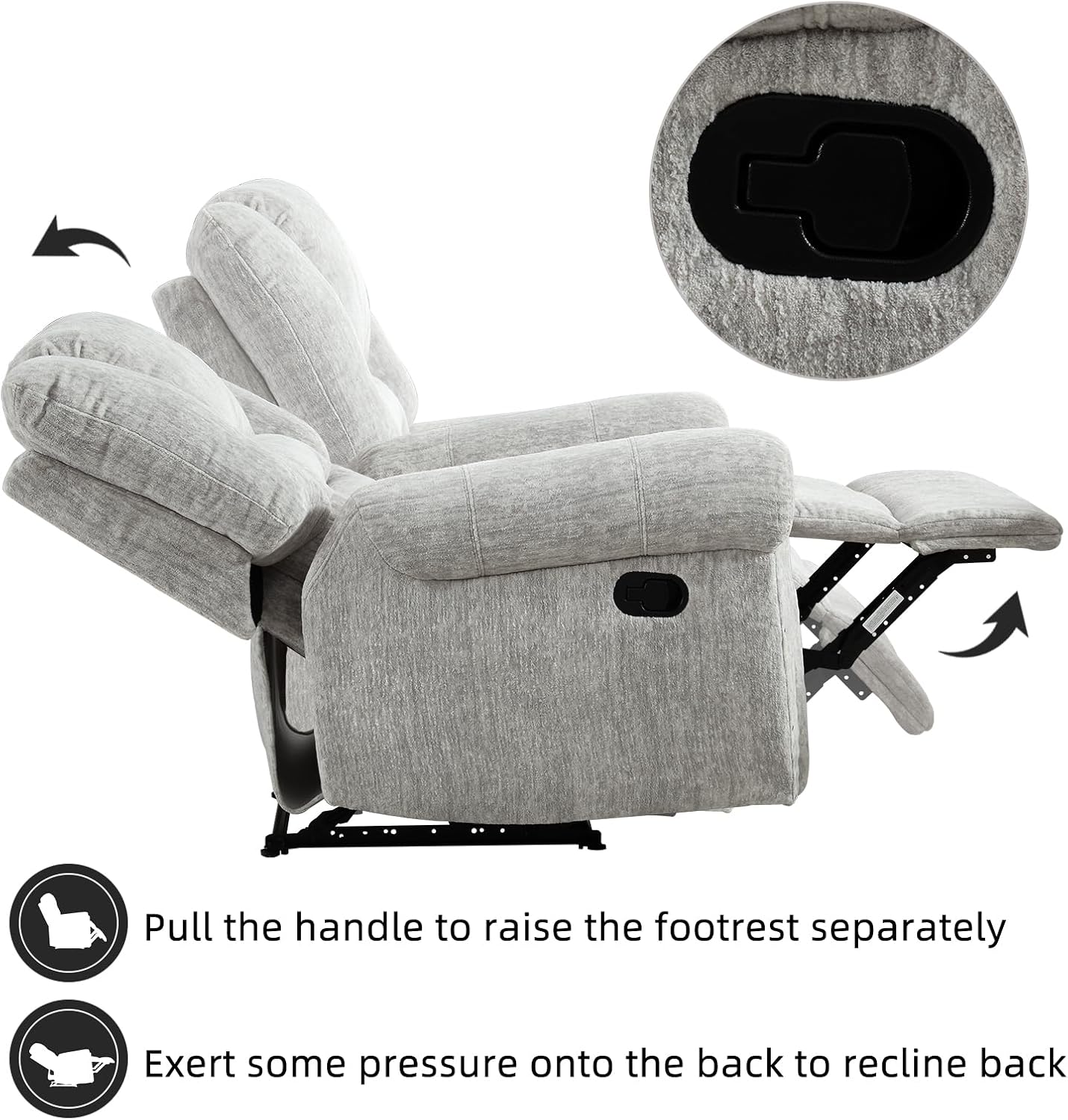 Classic Manual Recliner Chair for Living Room