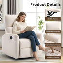 Swivel Glider Nursery Recliner Chair - White