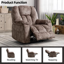 Manual Recliner Chair with Massage & Heat - Apricot