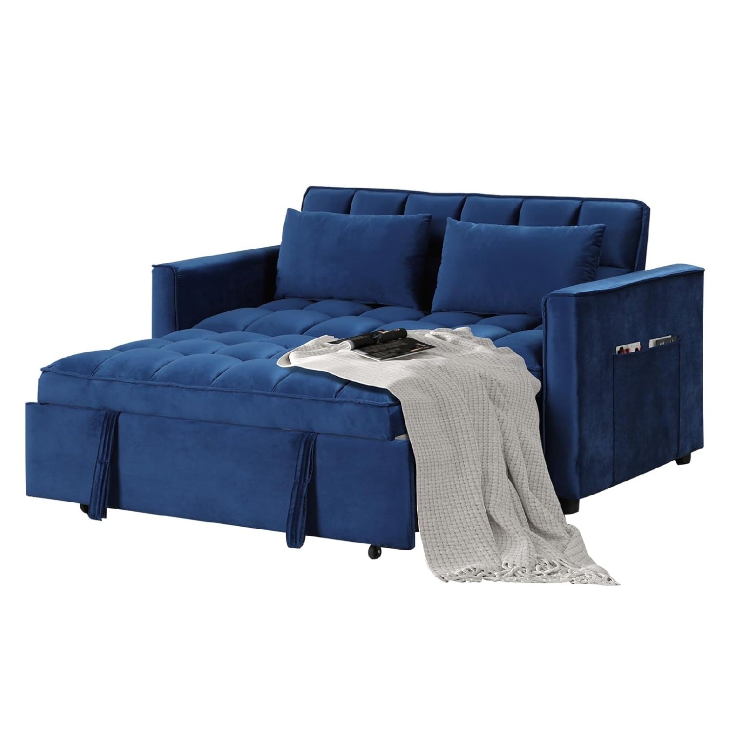3-in-1 Convertible Sofa Bed with Adjustable Recline for Living Room