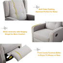 Manual Swivel Rocker Recliner Chair - Grey