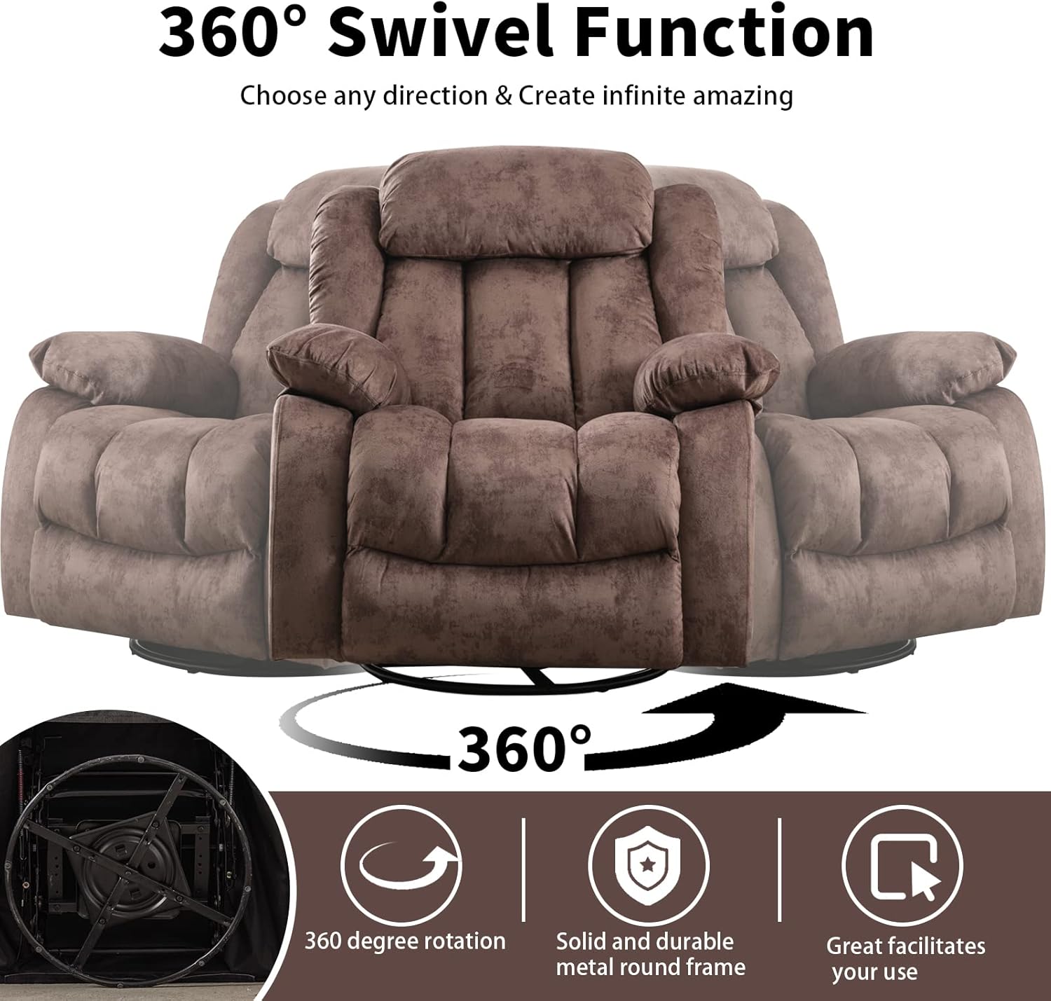 Massage Rocker Recliner Chair with Heat for Living Room