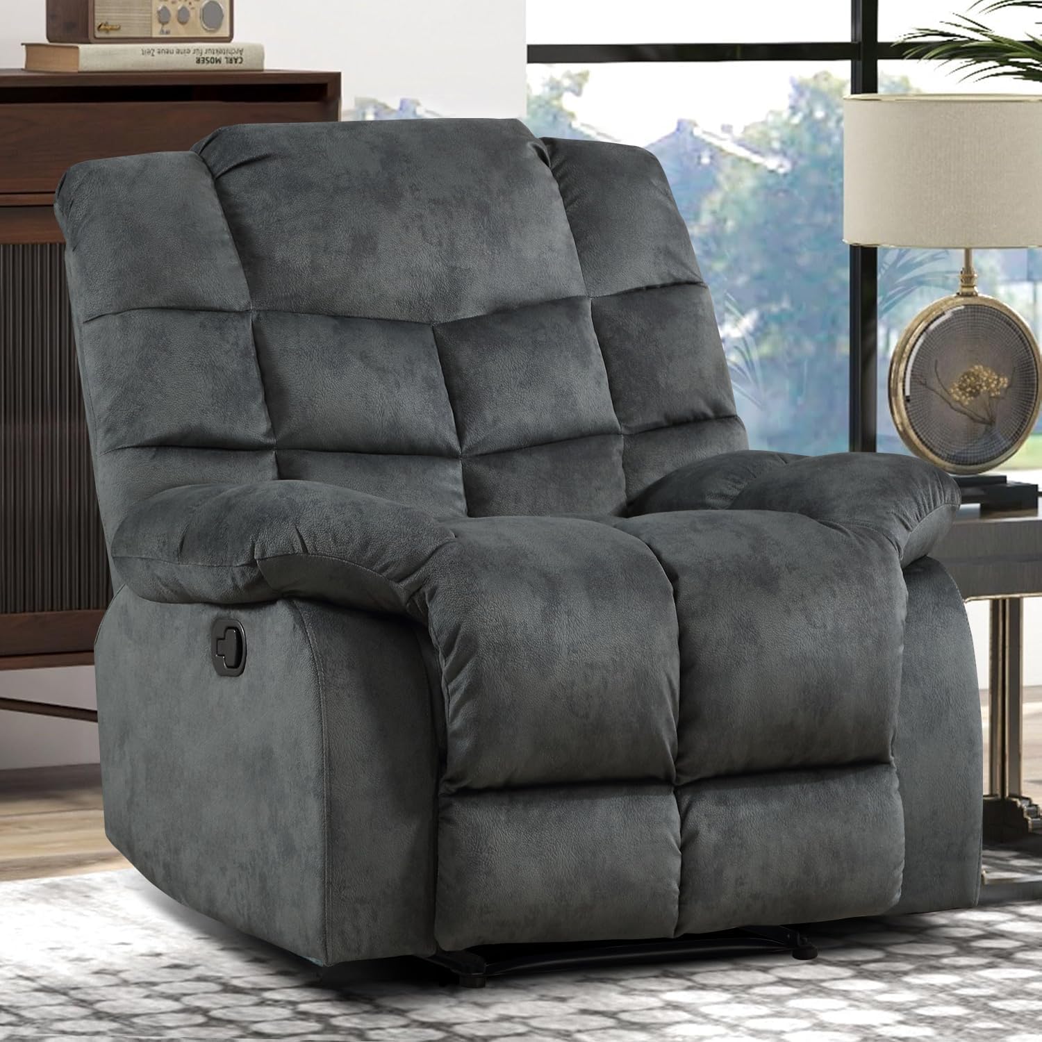 Single Recliner Sofa Chair with Manual Recline for Living Room