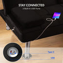 Adjustable Futon Sofa Bed - Black