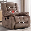 Massage Recliner Chair with Heating Function - Camel