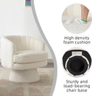 Modern Swivel Accent Chair with Armrest & Upholstered Fabric