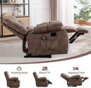 Massage Recliner Chair with Heating Function - Camel