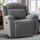 Manual Rocker Recliner Chair for Living Room - Grey